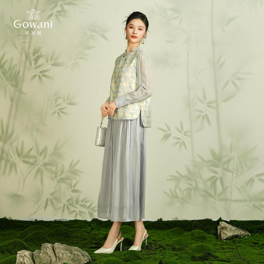 乔万尼新款半身裙a字简约显瘦新中式风格EM2D930 商品图4