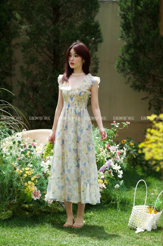 【门店同款】ENJOY夏季“悠然之境”莫奈花园飞袖裙 162343444 商品图4