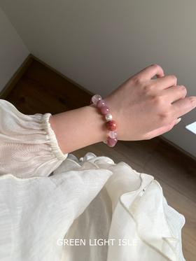 【落花凝夏】喜火 紫马粉/非遗大漆珠/紫玉髓/莫桑粉晶