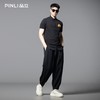 PINLI品立2025夏季新款太阳贴布绣花修身翻领短袖POLO衫男士体恤BG252112045 商品缩略图1