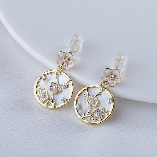 【宏艺珠宝】珠花雅梦·银s925耳饰 商品图0