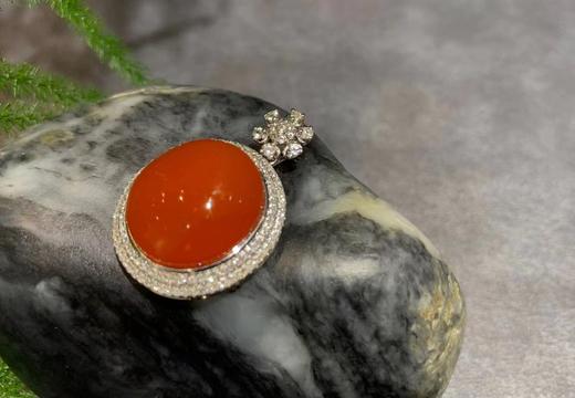 【御珠宫坊】金镶南红吊坠 商品图4