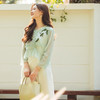 【林栖设计小店】（现货）【林栖推荐】2025年春夏新品浅绿色开衫显瘦气质短外套女N1952300 商品缩略图4