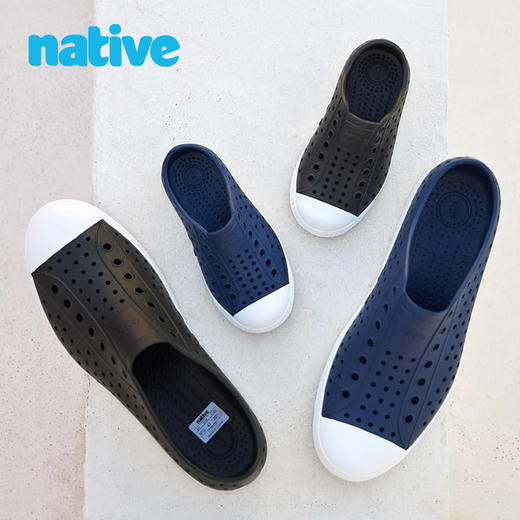 【亲子纯色】native亲子洞洞鞋男女通勤沙滩鞋情侣凉鞋溯溪鞋EVA儿童雨鞋 商品图4
