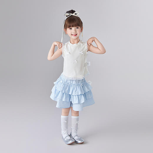 笛莎Deesha 童装女童套装2025夏新款女童甜美芭蕾风穿搭套装 商品图2