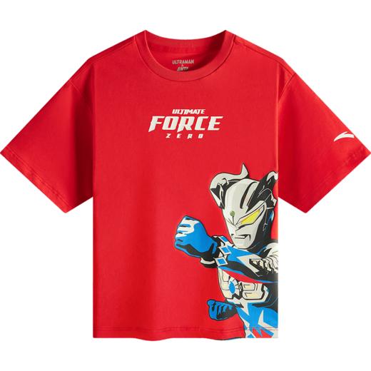 安踏安踏儿童男小童针织短袖衫2025夏柔软亲肤纯棉T恤奥特曼352529120 商品图4