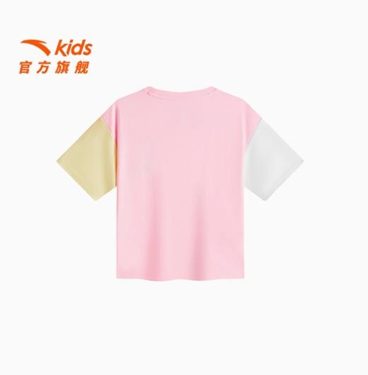 安踏儿童女小童针织短袖衫2025夏季款儿童纯棉短袖小马宝莉联名款362529115 商品图1