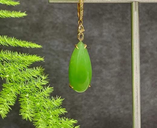 【御珠宫坊】金镶碧玉耳坠 商品图1