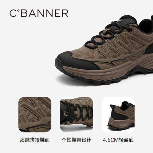 千百度男鞋厚底时尚休闲鞋内增高户外轻便增高运动鞋A25177026 商品图3