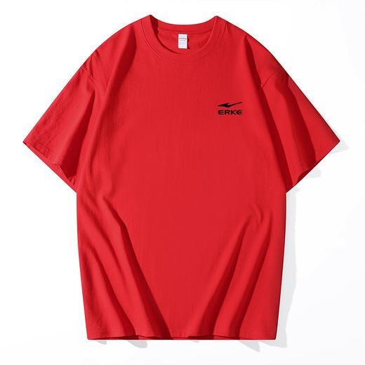 优选丨【买一送一】鸿星尔克 240g精梳纯棉宽松版短袖 圆领T恤情侣款 EK-ML24230 商品图6