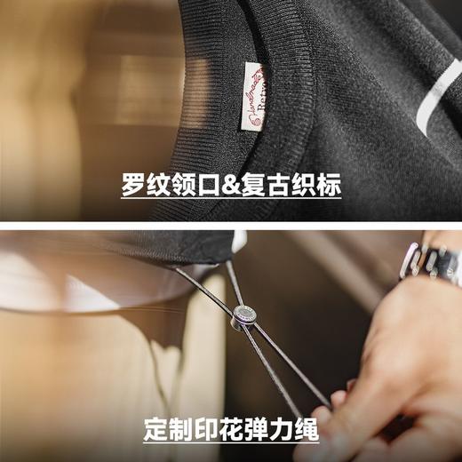 工装优选美式休闲黑白撞色条纹T恤Cityboy半袖日系圆领短袖男夏 商品图3