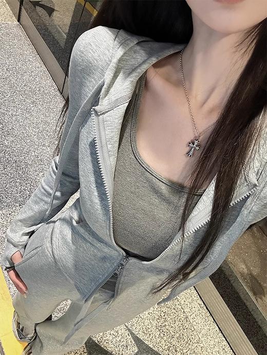 现货  早春造型B备 修身连帽卫衣套装 商品图2