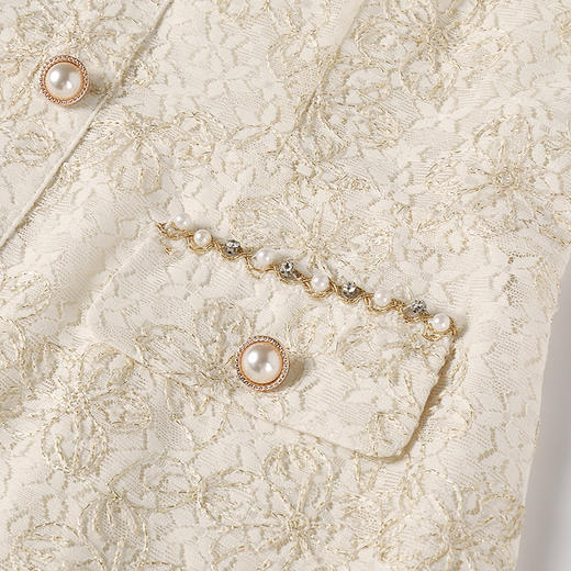 奢姿大码女装2025夏季小香风时尚连衣裙胖妹妹假口袋气质V领裙子9952821126 商品图4