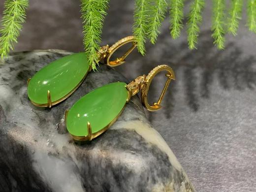 【御珠宫坊】金镶碧玉耳坠 商品图4