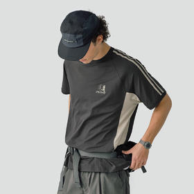 714street跑步拼接撞色插肩短袖T恤