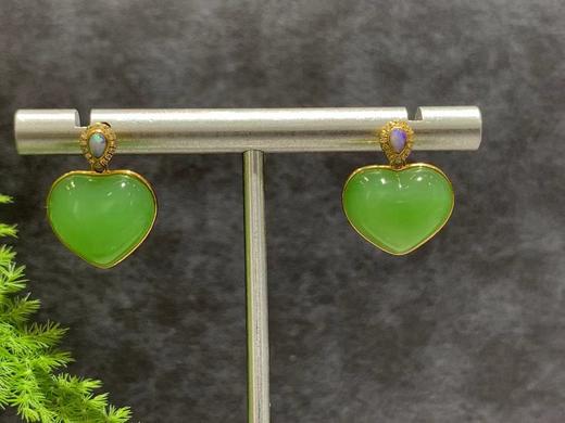 【御珠宫坊】金镶碧玉耳坠 商品图2