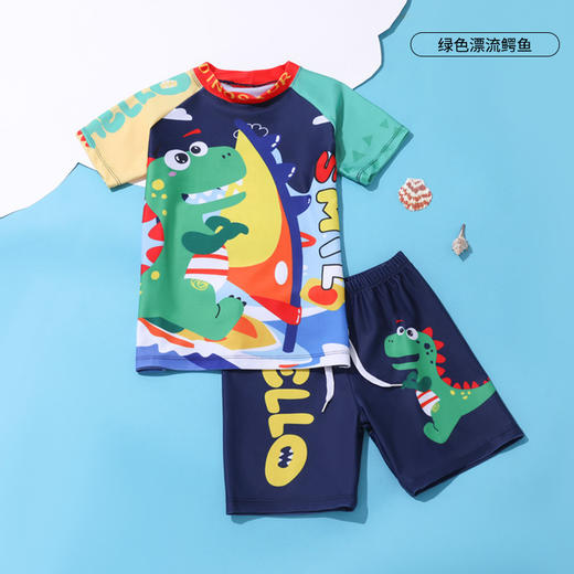 【妈妈选它❗UPF50+男童分体泳衣】吸湿透气，细腻爽滑，耐穿耐洗，高弹不起球，男孩防晒速干中小童学生冲浪度假泳装QQ 商品图9