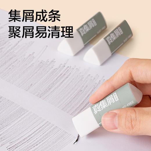 8.5元5块！！得力纽赛橡皮擦NS037白色真集屑办公橡皮擦学生用考试素描橡皮擦 商品图2