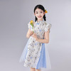 笛莎Deesha 童装女童连衣裙2025夏新款女童新中式国风印花棉布旗袍裙 商品缩略图2