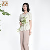 佐尔美夏季新款新中式国风时尚气质桑蚕丝短袖衬衣女M42CS90 商品缩略图1