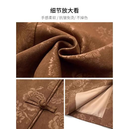 丁摩 高端黑色半身裙女春秋季新款复古国风印花直筒裙包臀a字裙子5ZF-2356 商品图2