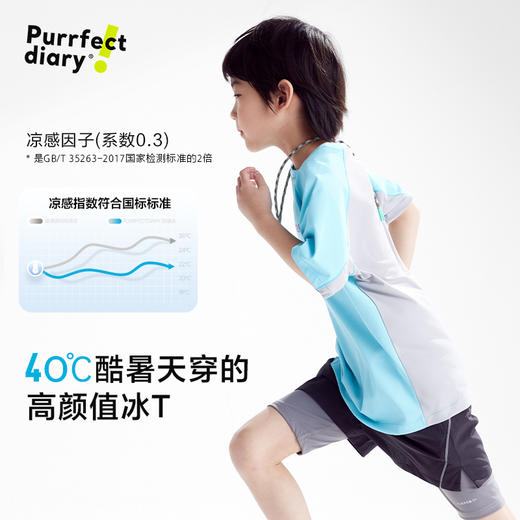 fx-【冰皮5代】咕噜日记儿童凉感防晒T恤中大童短袖男女童运动上衣PXT2544 商品图1