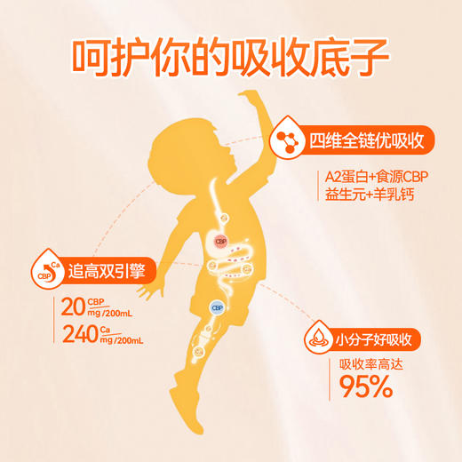 【科学追高 16.6倍CBP】卓牧儿童成长羊奶200ml*10盒装 商品图2