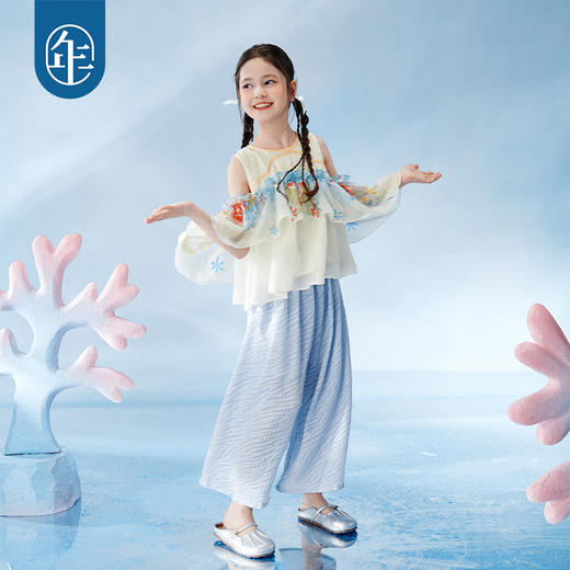 年衣童装儿童无袖上衣女童2025年夏季新款新中式海洋奇遇上衣 商品图3