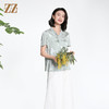 佐尔美夏季新款新中式国风时尚气质100%桑蚕丝短袖衬衣女M42CS97 商品缩略图0