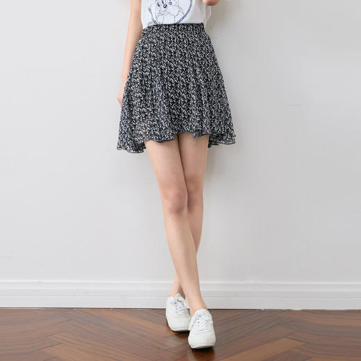 【严选】诗凡黎优雅碎花短裙2025夏新款百搭松紧腰显瘦气质伞裙A字半身裙7G4140281 商品图0