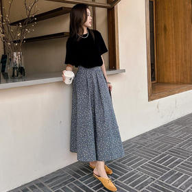 洛诗琳34403气质碎花半身裙2025夏季新款高腰显瘦A字裙女0561