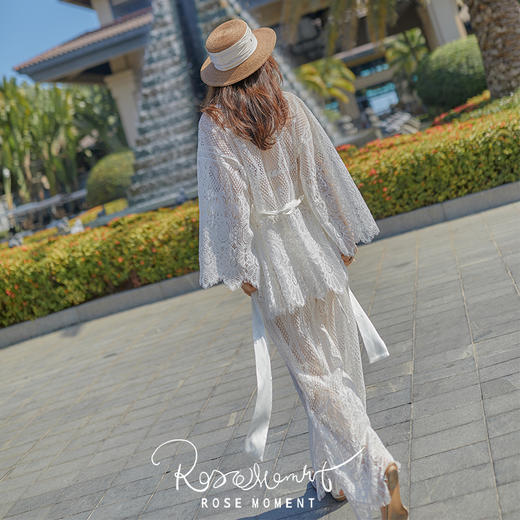 蕾丝度假风中袍长裤 T230101 商品图2