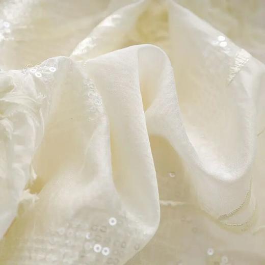 【高货wl】全新升级【铂金会员293/天猫399/差价106】(92658) 洛诗琳高品质精致优雅法式亮片盘花刺绣琉璃纱短袖连衣裙 商品图3