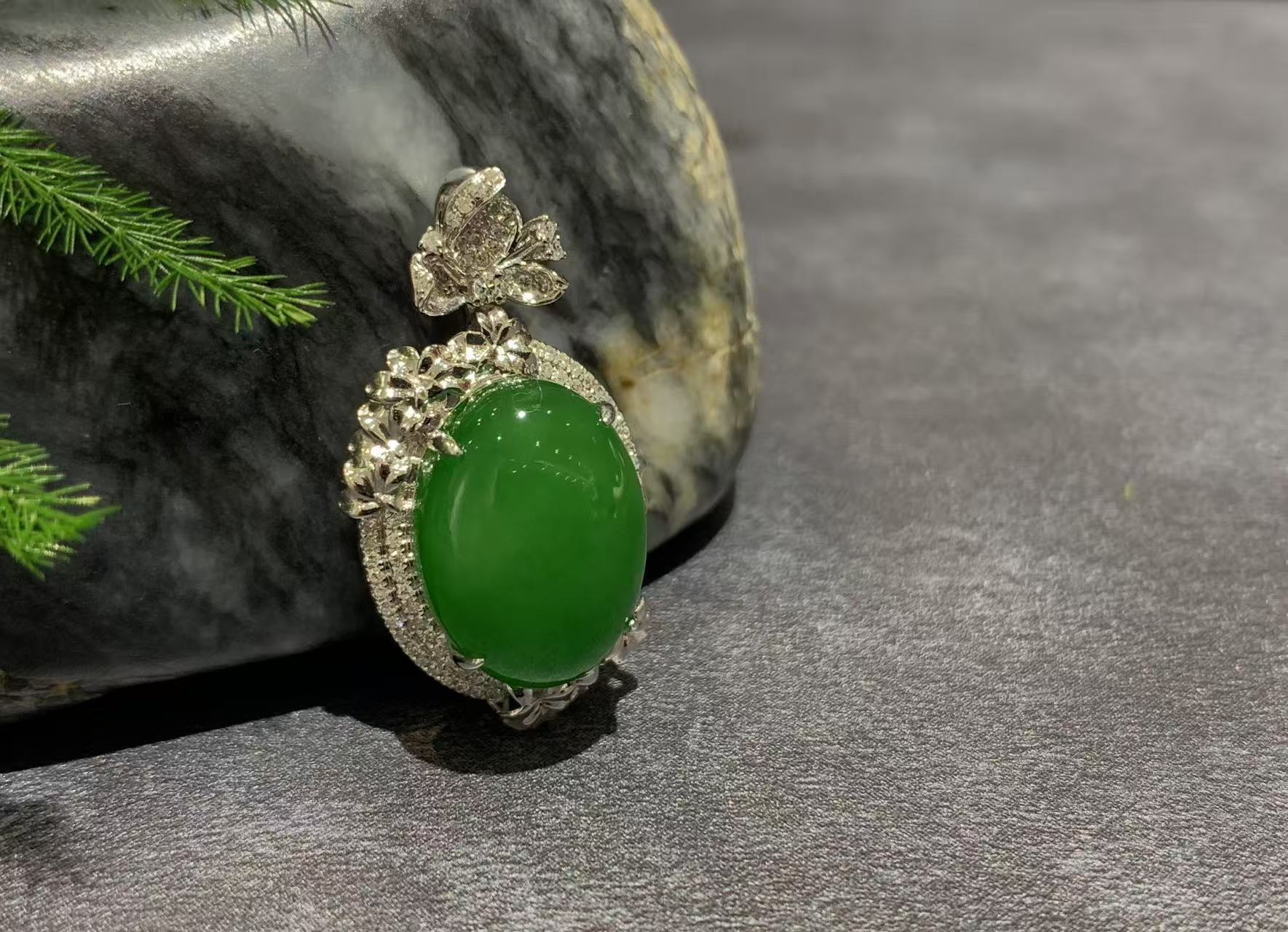 【御珠宫坊】金镶碧玉吊坠