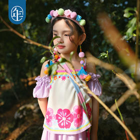 年衣童装女童套装2025夏季新款民族风甜美多巴胺达兰漫漫套装