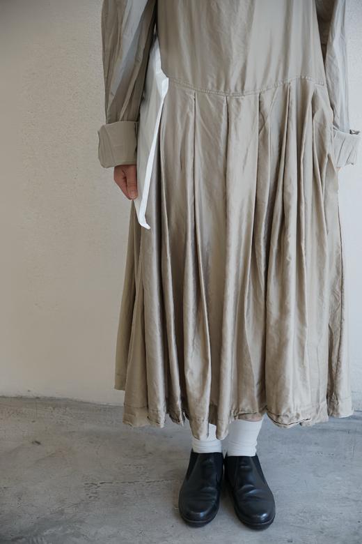 ALBUM DI FAMIGLIA 丝棉混纺无袖百褶背心连衣裙 商品图1