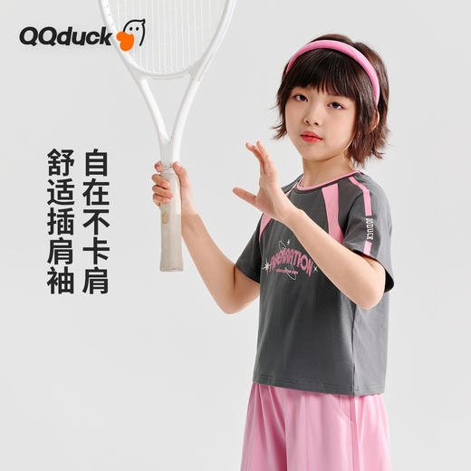【120-165】【可可鸭】女童夏季休闲短款上衣短袖T恤（95%棉 5%氨纶） 商品图7
