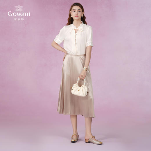 乔万尼新款半身裙a字裙缎面高级感EM2D829 商品图2