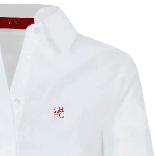 CHCH2025春夏休闲白色时髦衬衫女上衣修身设计感通勤衬衣 商品图5