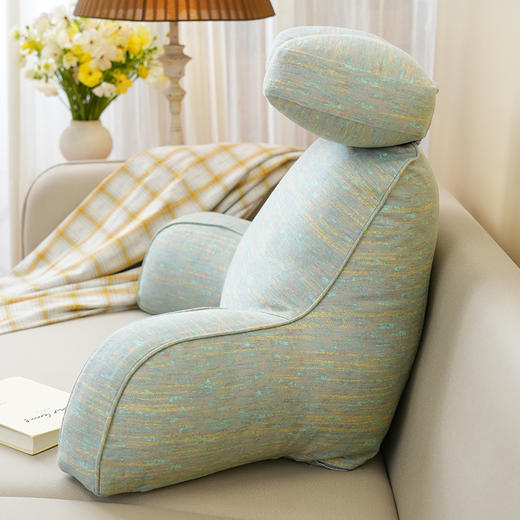 粉笔画系列升级版颈枕护腰靠床头靠垫软包大靠背卧室榻榻米护腰沙发飘窗护颈枕可拆洗 商品图3