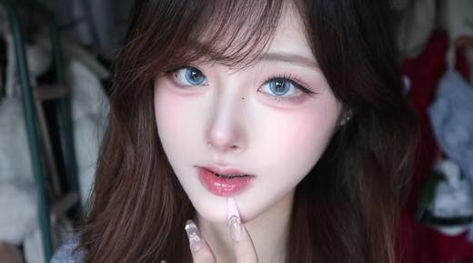 <月抛中直径>KIKICON-青梅奶酥 蓝-14.2mm【月抛 0-1000度 含525/575】 商品图2