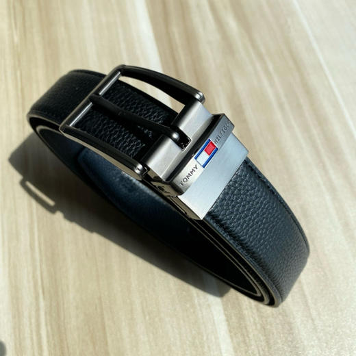 Tommy Hilfiger男士荔枝纹牛皮针扣式简约真皮带 商品图4