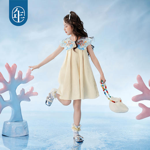 年衣童装无袖连衣裙女童2025年夏季新款中国风海月贝蒂连衣裙 商品图2
