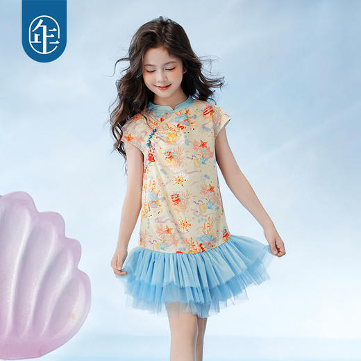年衣童装连衣裙改良版2025夏季新款儿童新中式珊瑚花园旗袍裙 商品图3