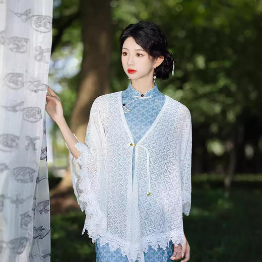 无袖改良素雅，民国风优雅印花旗袍LJX-854 商品图2