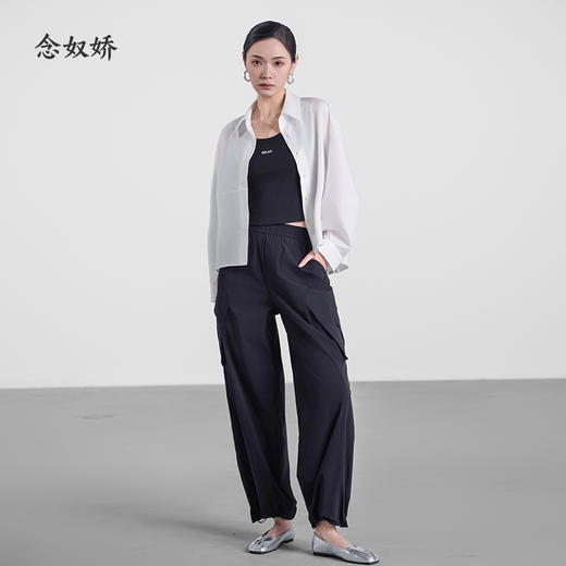 【商场同款】CNT5467 “ 工装裤” 轻薄舒适 易洗易干 减龄好穿 黑灰两色 商品图9