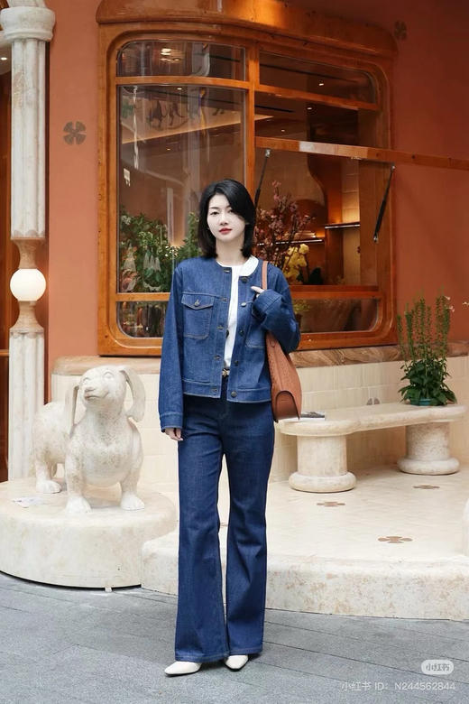 415-5 纯圆正 土壤牛仔系列 春夏薄款 软糯绵柔大弹力 圆领马甲 圆领牛仔夹克 商品图5