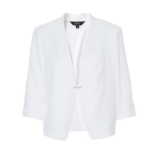 EITIE爱特爱精致通勤高级显瘦百搭白色短款西装外套2025夏季新款B2503604 商品图11