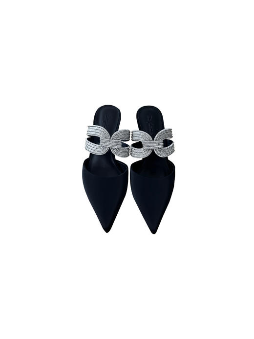 SAFICOO 尖头浅口水钻带凉鞋 细高跟包头凉拖鞋 商品图1