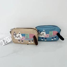 刺绣爬猫零钱包